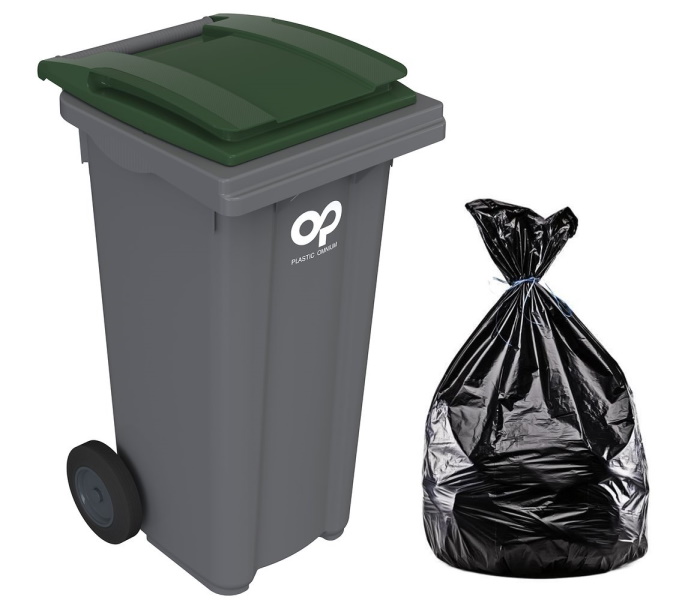 Depuis le 15 avril 2024: ordures ménagères, sac gris, sac jaune 